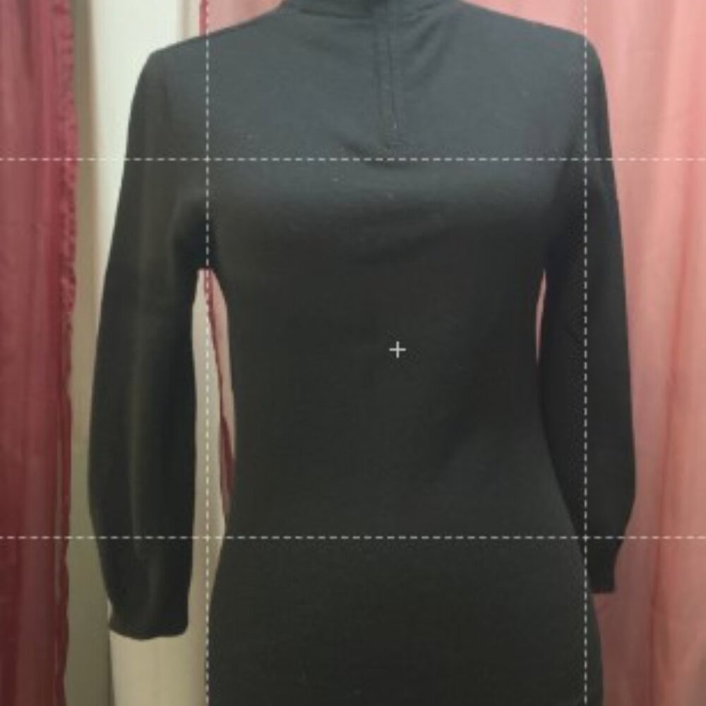 TORY BURCH - 100% cashmere highneck w/logo 1/4 zip